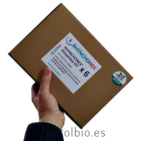 RHYNCHONEX X6 kit atrayente picudo rojo (Feromona + Kairomona) 90 días
