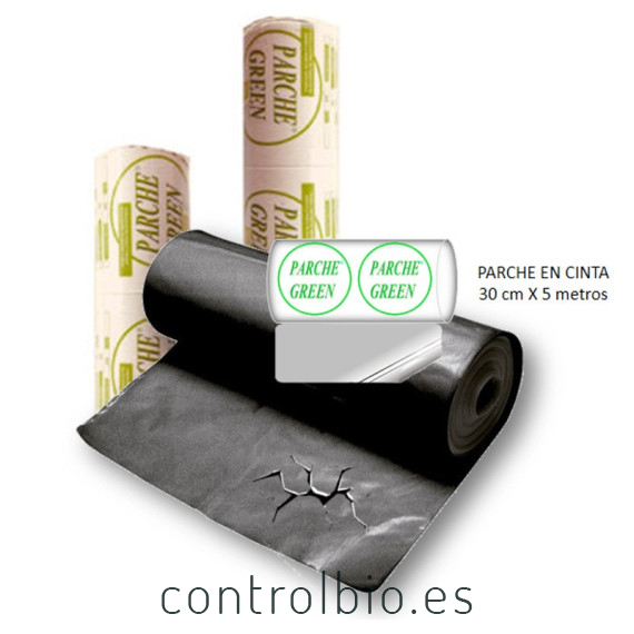 PARCHEGREEN PLÁSTICO NEGRO BALSAS 30cmx5m