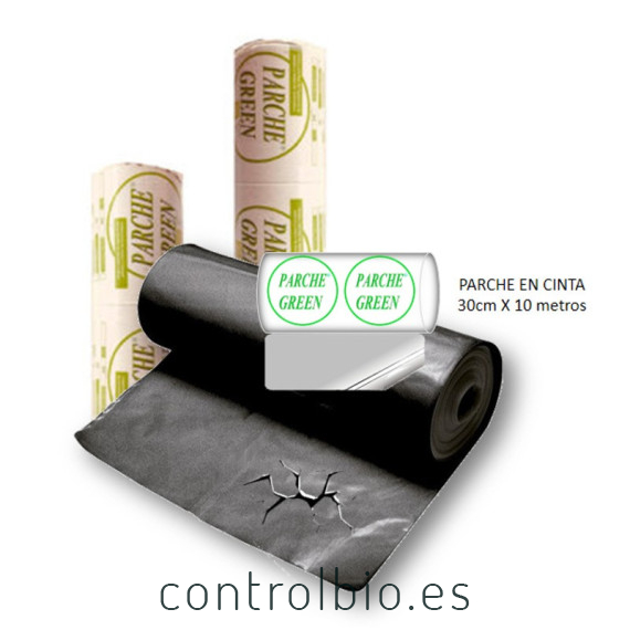 PARCHEGREEN PLÁSTICO NEGRO BALSAS 30cmx5m