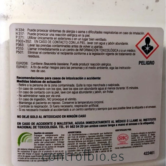 BOTANIGARD polvo 500 gr mosca blanca y trips