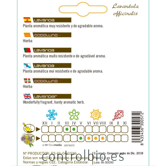LAVANDA Lavandula officinalis semillas