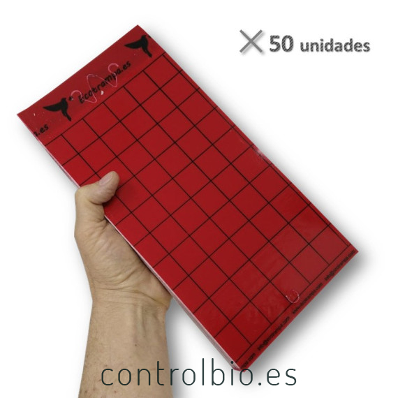 PLACA ROJA individual 15x30 cm (50 Ud)