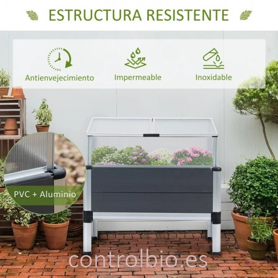 HUERTO URBANO ELEVADO CON INVERNADERO