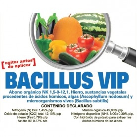 BACILLUS VIP  1 Kg ácidos húmicos con algas y B. subtilis