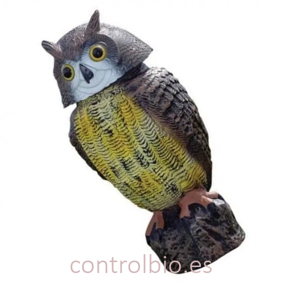 BUHO ESPANTAPÁJAROS eólico gris