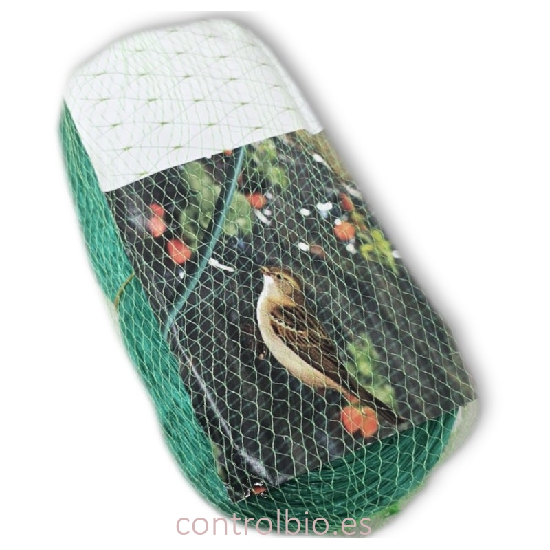 MALLA protectora antipajaros verde bolsa 6X10mt