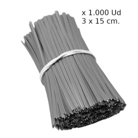 TIRAS DE ALAMBRE PLASTIFICADO 3x15cm