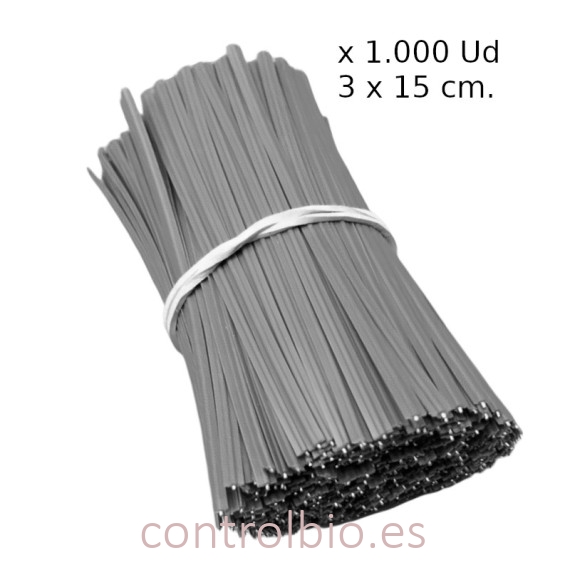 TIRAS DE ALAMBRE PLASTIFICADO 3x15cm