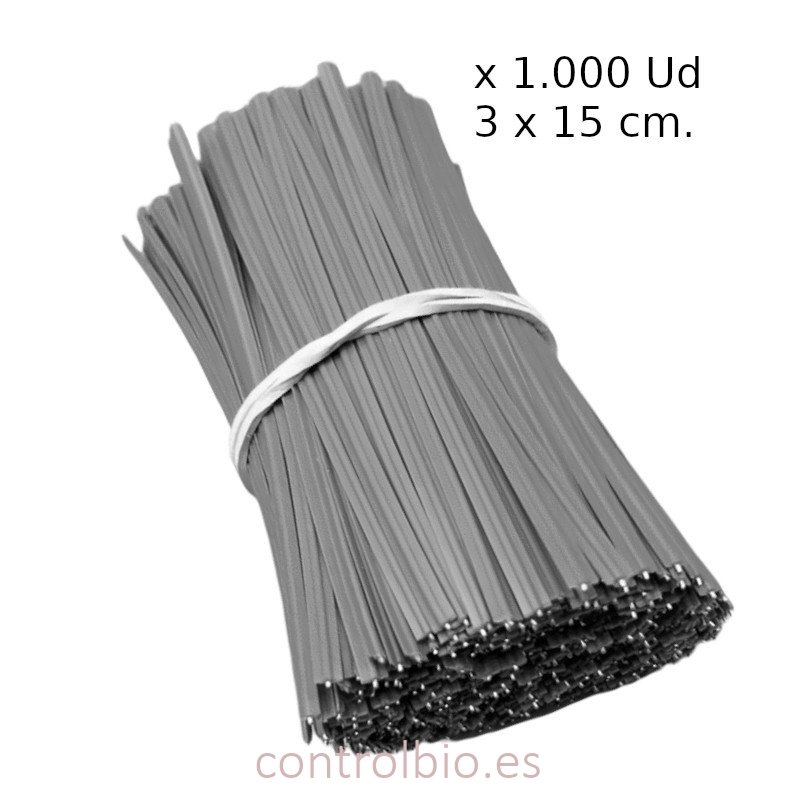 TIRAS DE ALAMBRE PLASTIFICADO 3x15cm