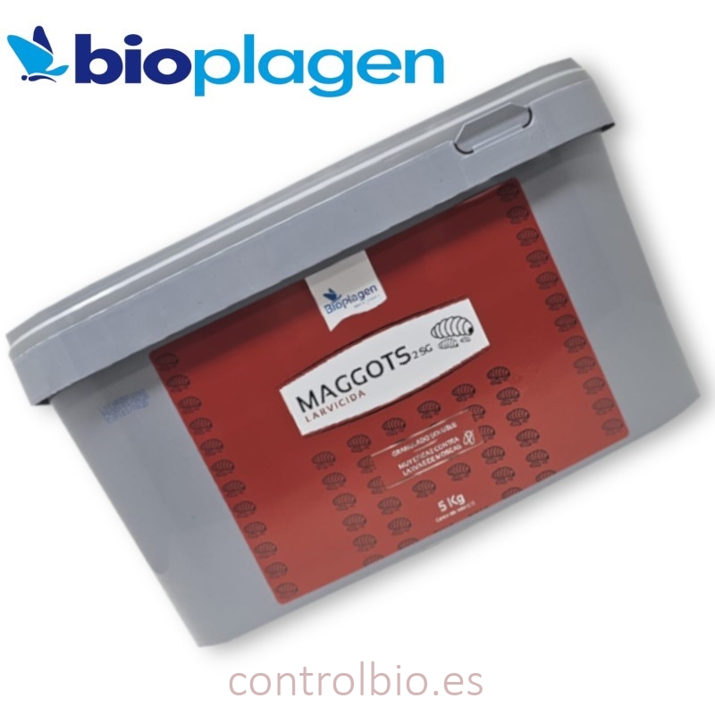 MAGGOTS 5 Kg larvicida de moscas y mosquitos en explotaciones ganaderas