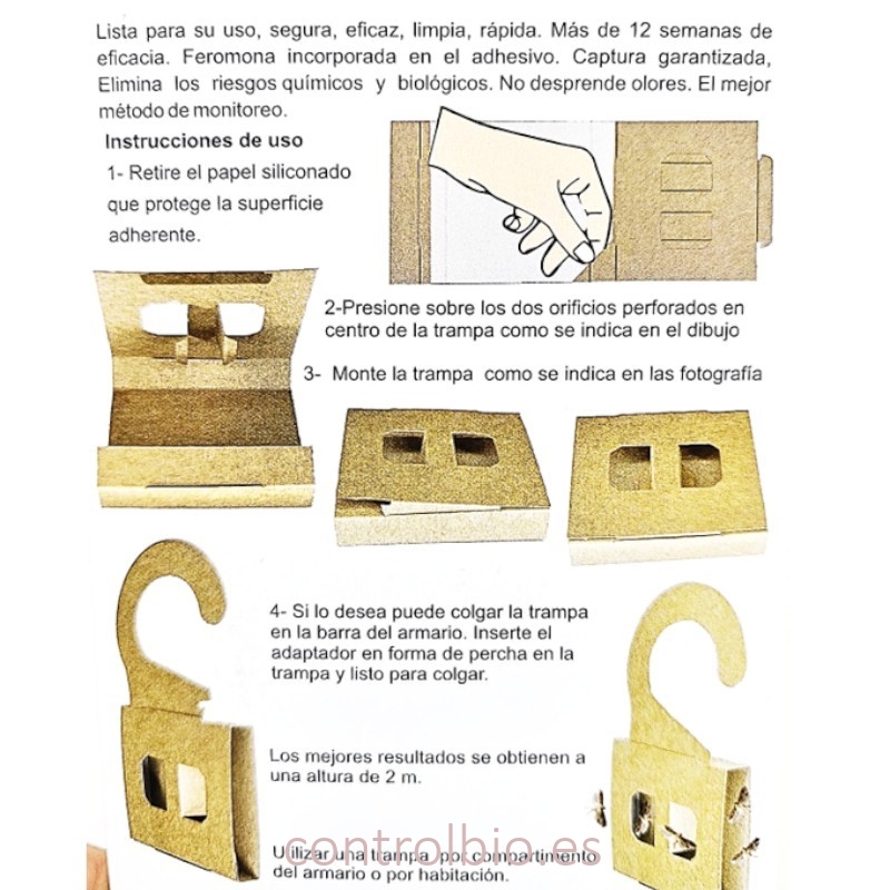 TRAMPA PARA POLILLAS DE LA ROPA (X4 UD)
